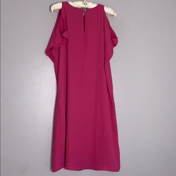 Mossimo Basic Cold Shoulder Hot Pink Box Shift Dress Mini casual medium - Picture 4 of 7